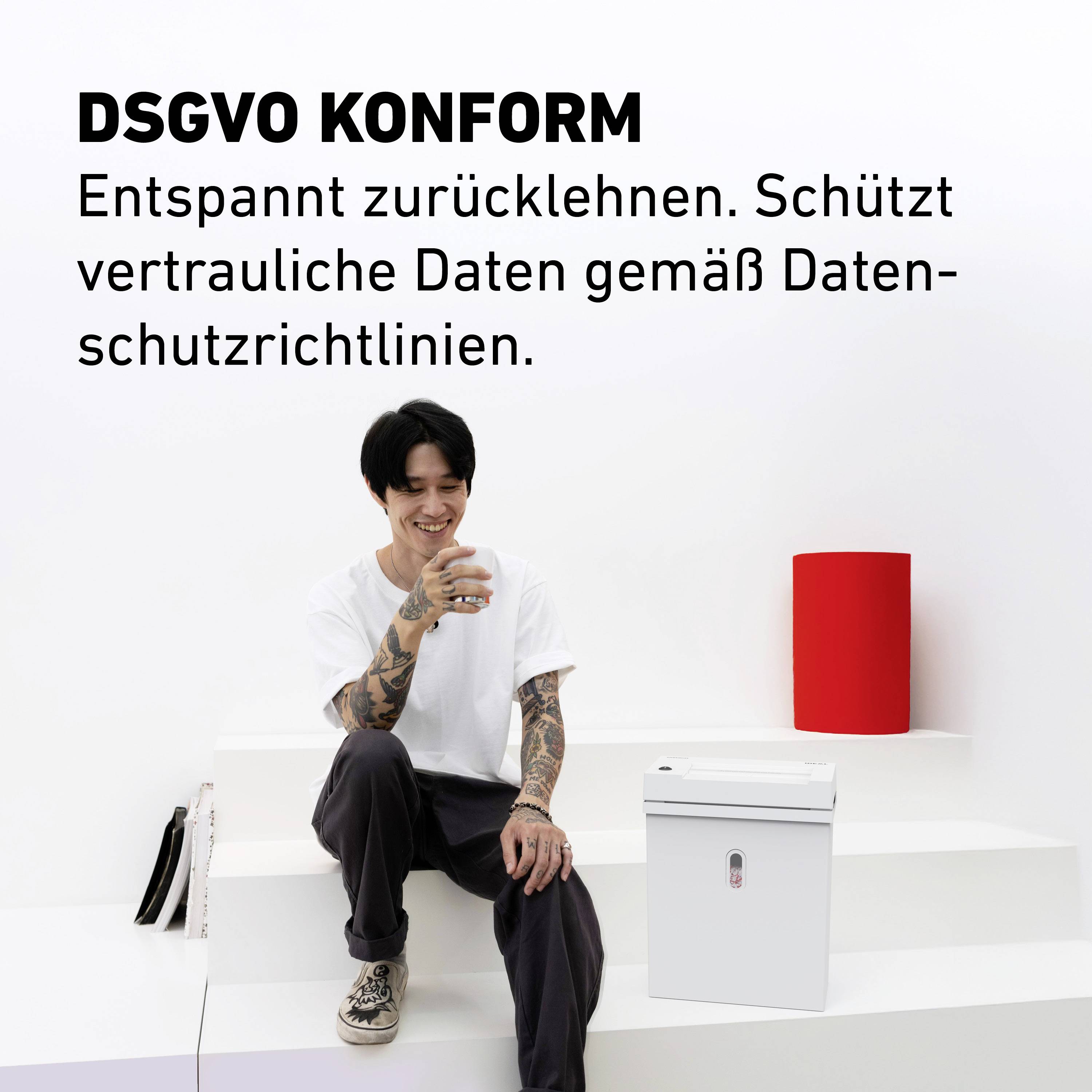 Ideal Office Shredcat 8200 CC 2 x 12 mm skartovačka 12 listů na kousky 2 x 12 mm P-5 21 l Křížový řez kancelářské sponky-11