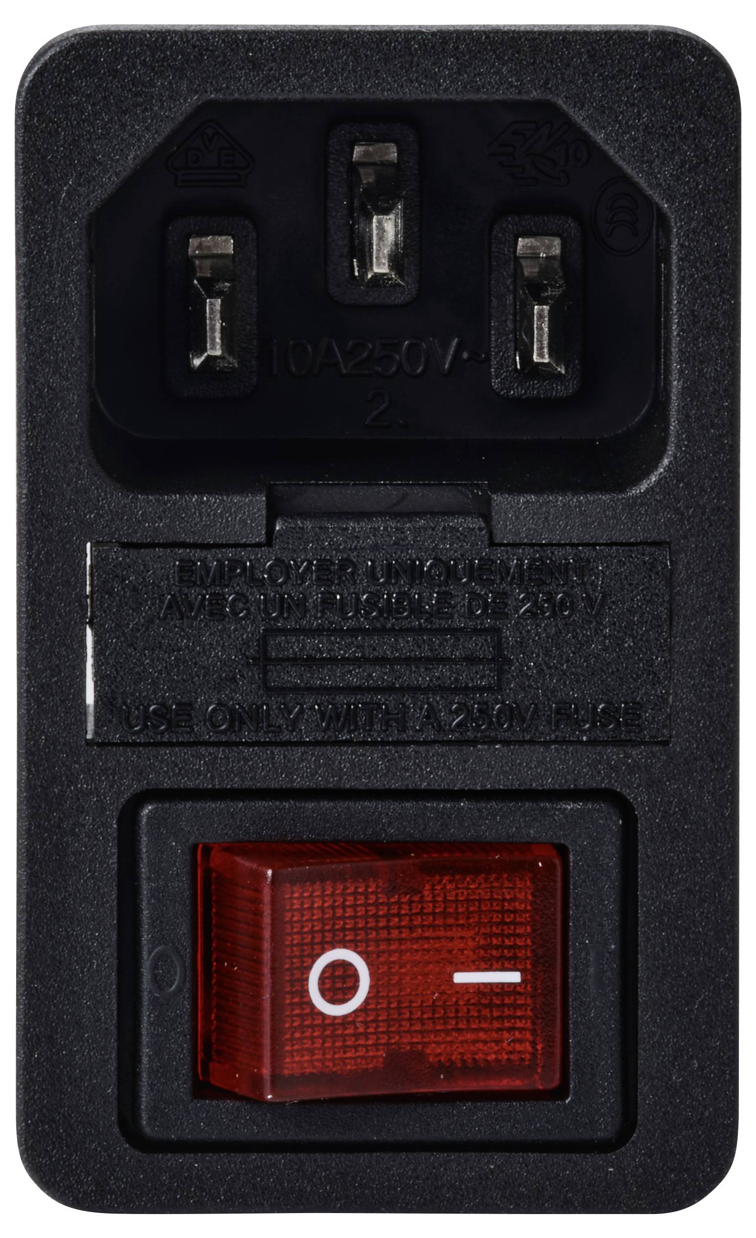 TRU COMPONENTS TC-13599520 IEC zástrčka C13/C14 zástrčka, vestavná rovná Počet kontaktů: 3 10 A černá 1 ks-1