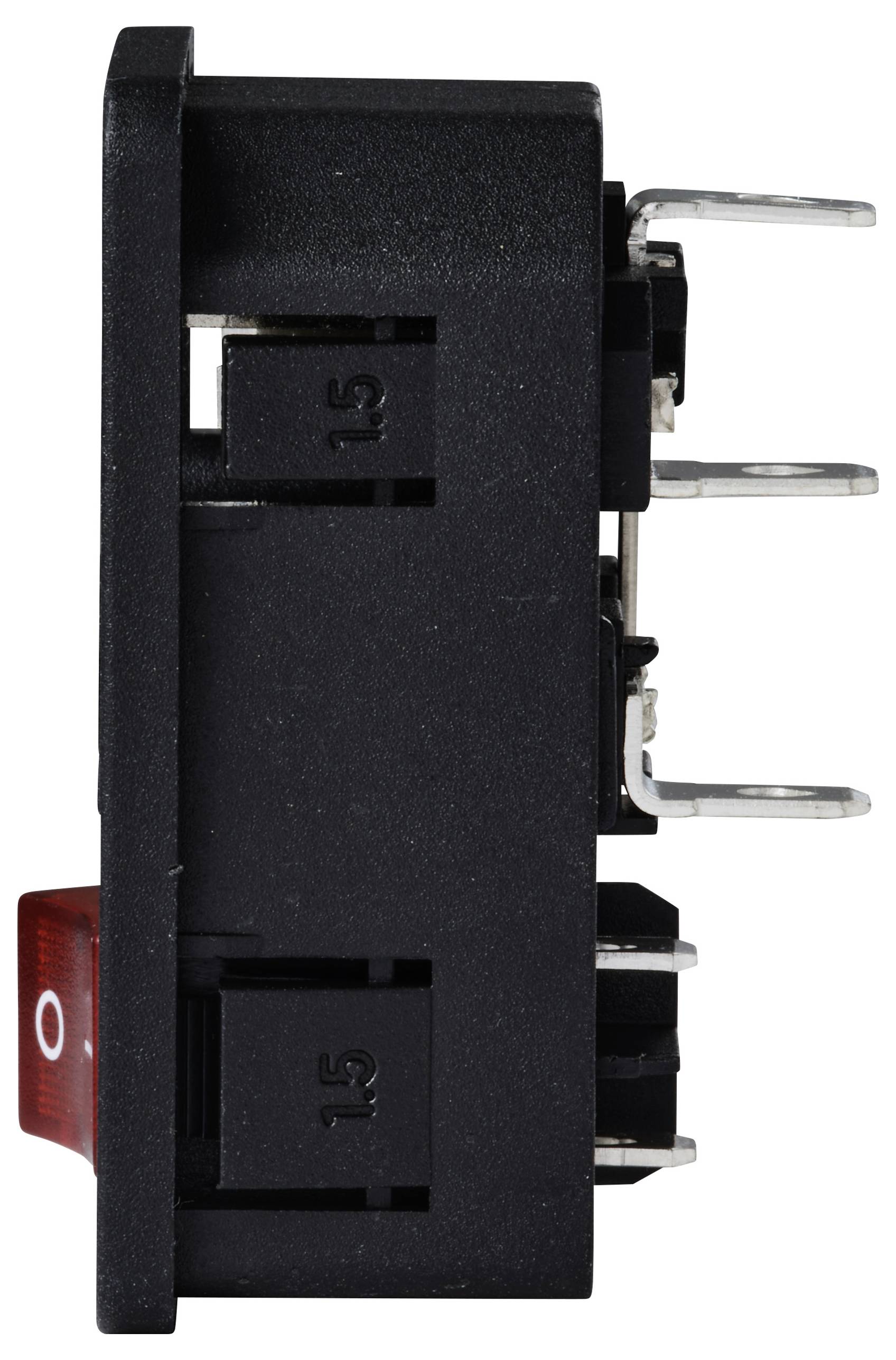 TRU COMPONENTS TC-13599520 IEC zástrčka C13/C14 zástrčka, vestavná rovná Počet kontaktů: 3 10 A černá 1 ks-3