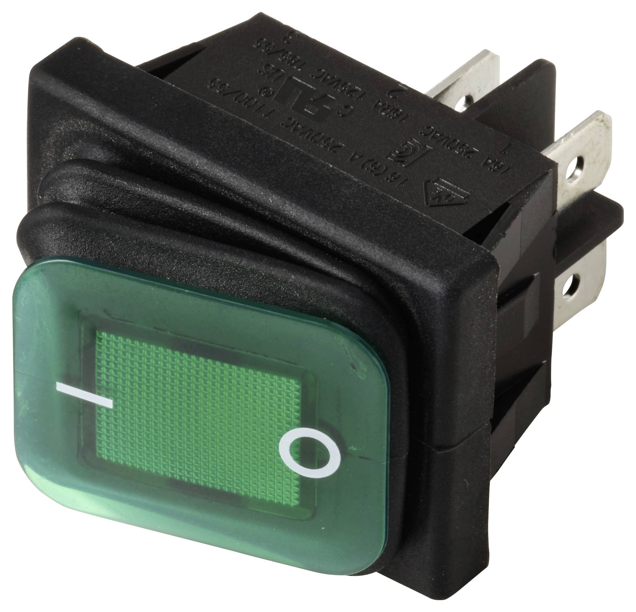 TRU COMPONENTS TC-13599532 kolébkový spínač 250 V/AC 16 A 2x vyp/zap IP65 (čelní strana) s aretací 1 ks-1