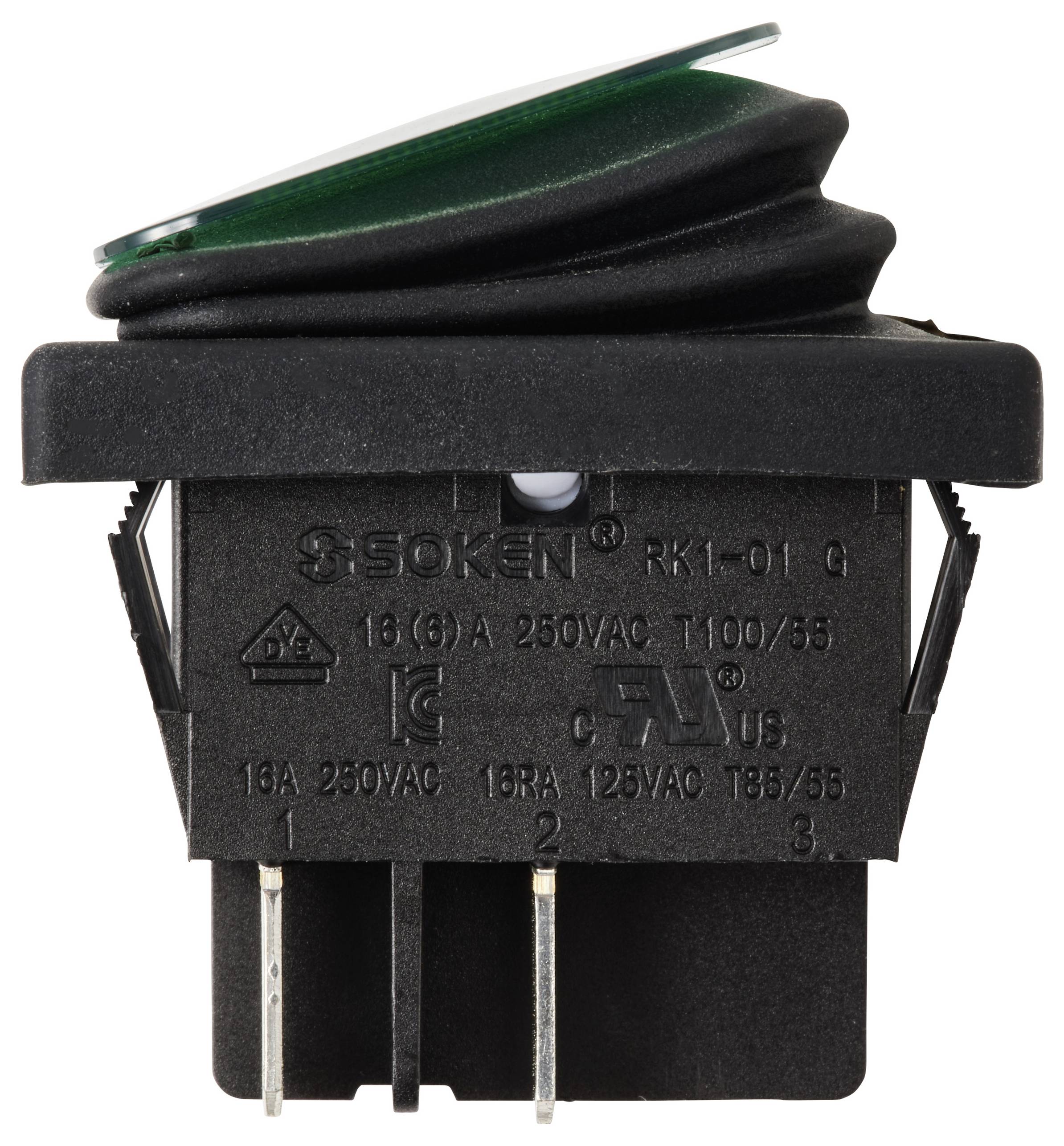 TRU COMPONENTS TC-13599532 kolébkový spínač 250 V/AC 16 A 2x vyp/zap IP65 (čelní strana) s aretací 1 ks-3