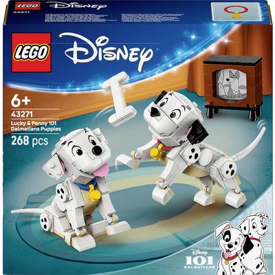 LEGO sada se dvěma postavitelnými dalmatskými štěňaty, Penny a Lucky, ze 101 dalmatinů. Pro děti od 6 let, obsahuje 268 dílků.