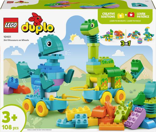 10451 LEGO® DUPLO® Dinos na kolech 3 v 1