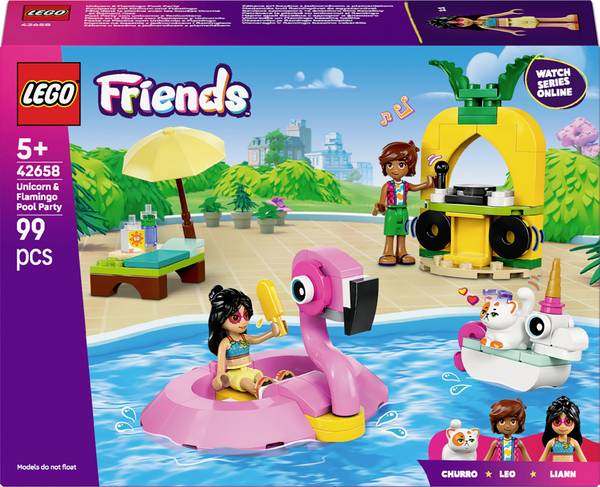 42658 LEGO® FRIENDS Poolparty s funkcí Einhorn a Flamingo