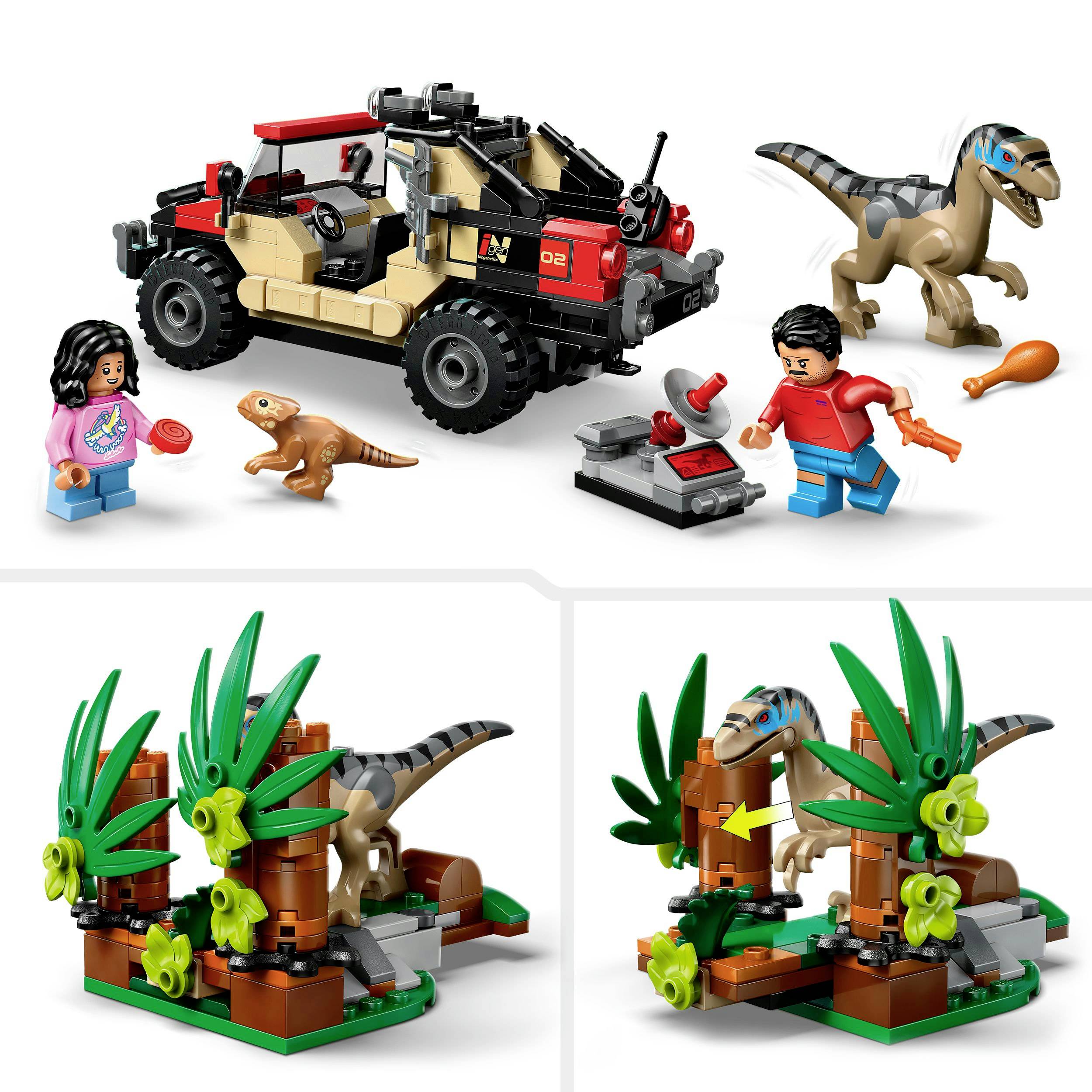 76972 LEGO® JURASSIC WORLD™ Raptor: Sledovací reflektor s terénním vozem-5