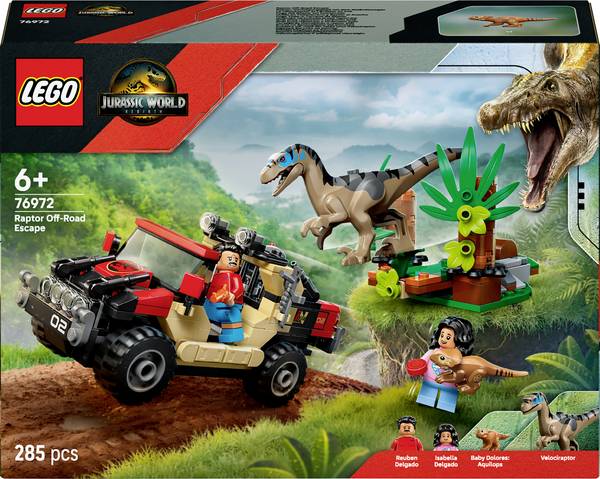 76972 LEGO® JURASSIC WORLD™ Raptor: Sledovací reflektor s terénním vozem