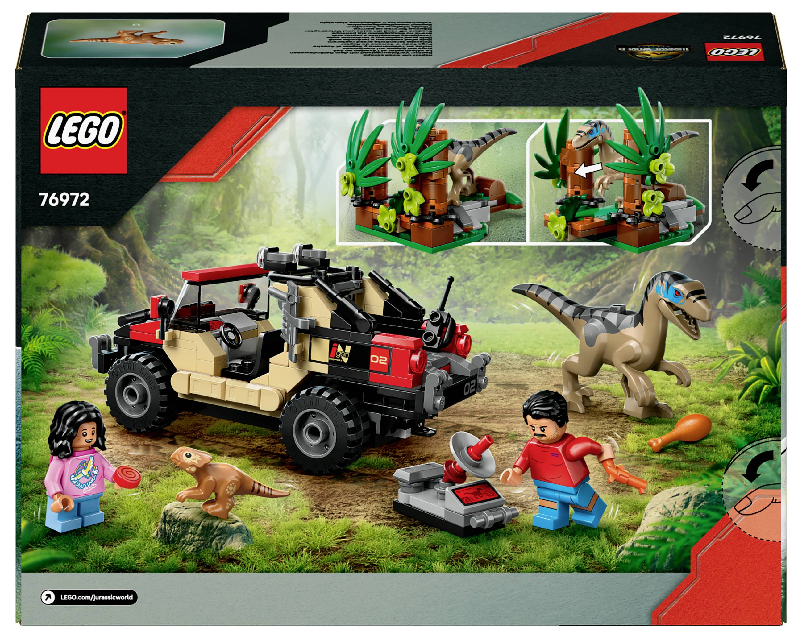 76972 LEGO® JURASSIC WORLD™ Raptor: Sledovací reflektor s terénním vozem-2