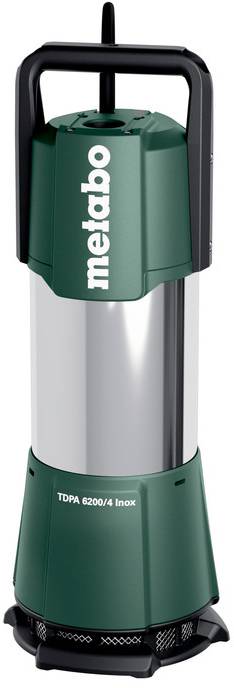 Metabo nerezová ponorná čerpadla na vodu s rukojetí a síťovým kabelem, označená na těle "TDPA 6200/4 Inox".