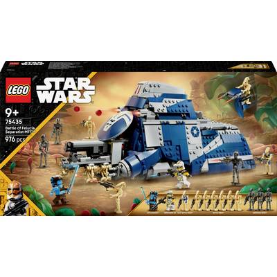 'LEGO Star Wars Bitva na Felucii Separatistické MT-1: 976 dílků pro věk 9+. Obsahuje tank a několik miniaturních figurek v bojové scéně.'