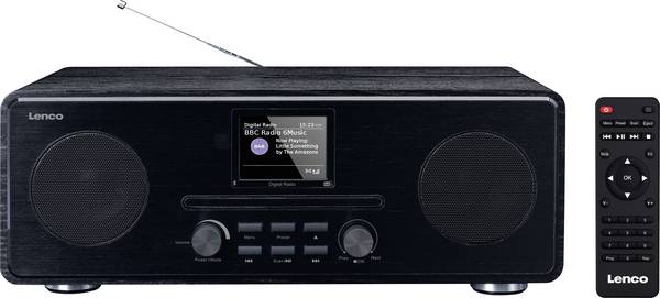 Lenco DAR-061BK DAR-061 rádio s CD, DAB+, DAB+, funkce alarmu, černá