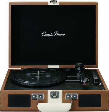 Lenco TT-120BNWH gramofon  hnědo-bílá