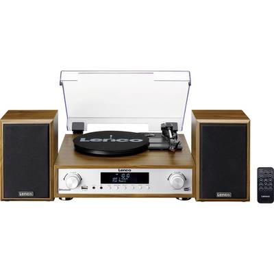 Lenco MC-160WD - HiFi Stereoanlage mit Plattenspieler, DAB+/FM-Radio und Bluetooth gramofon