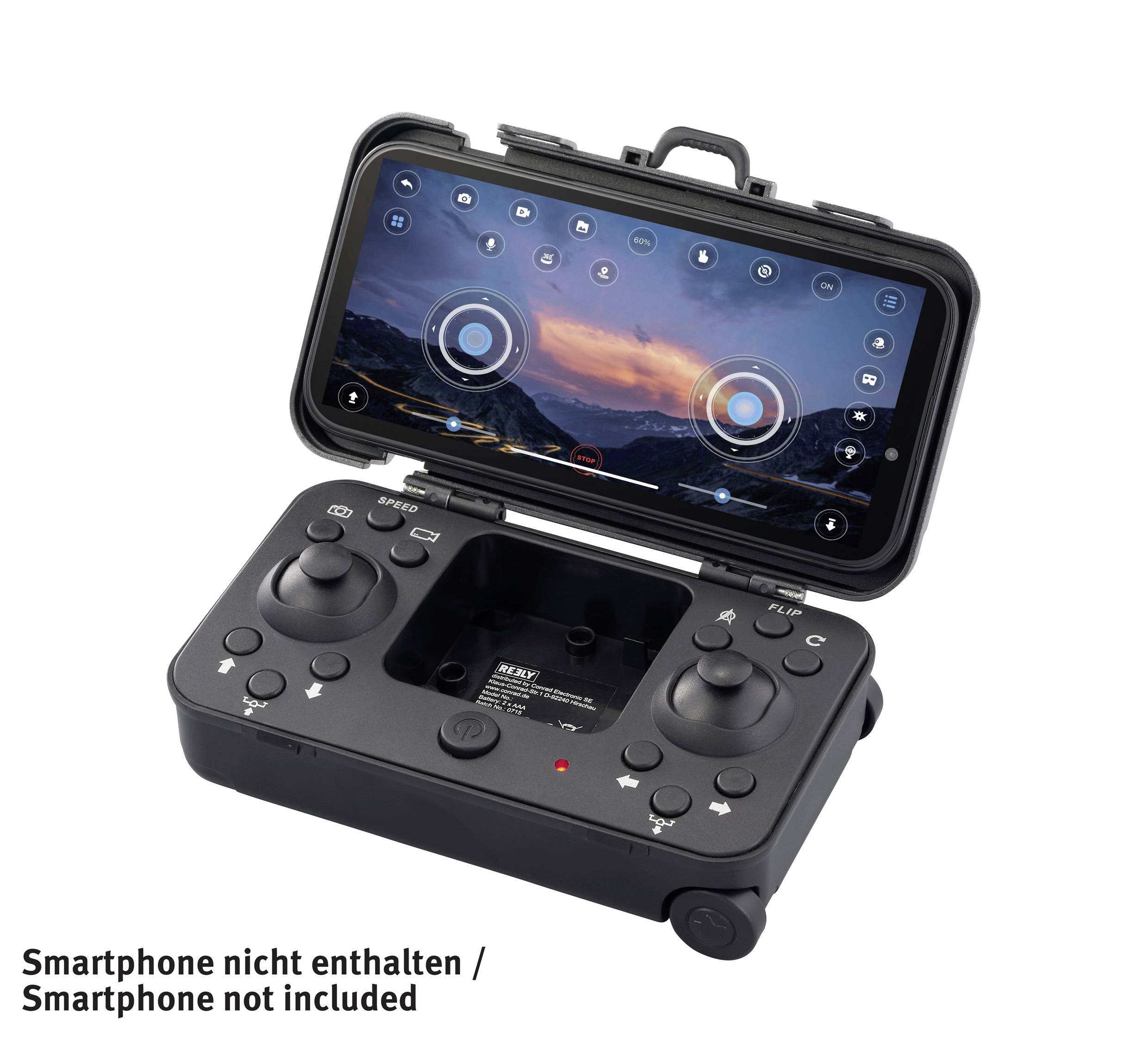 Reely Suitcase mini drone dron RtF pro začátečníky, s kamerou stříbrnočerná-7