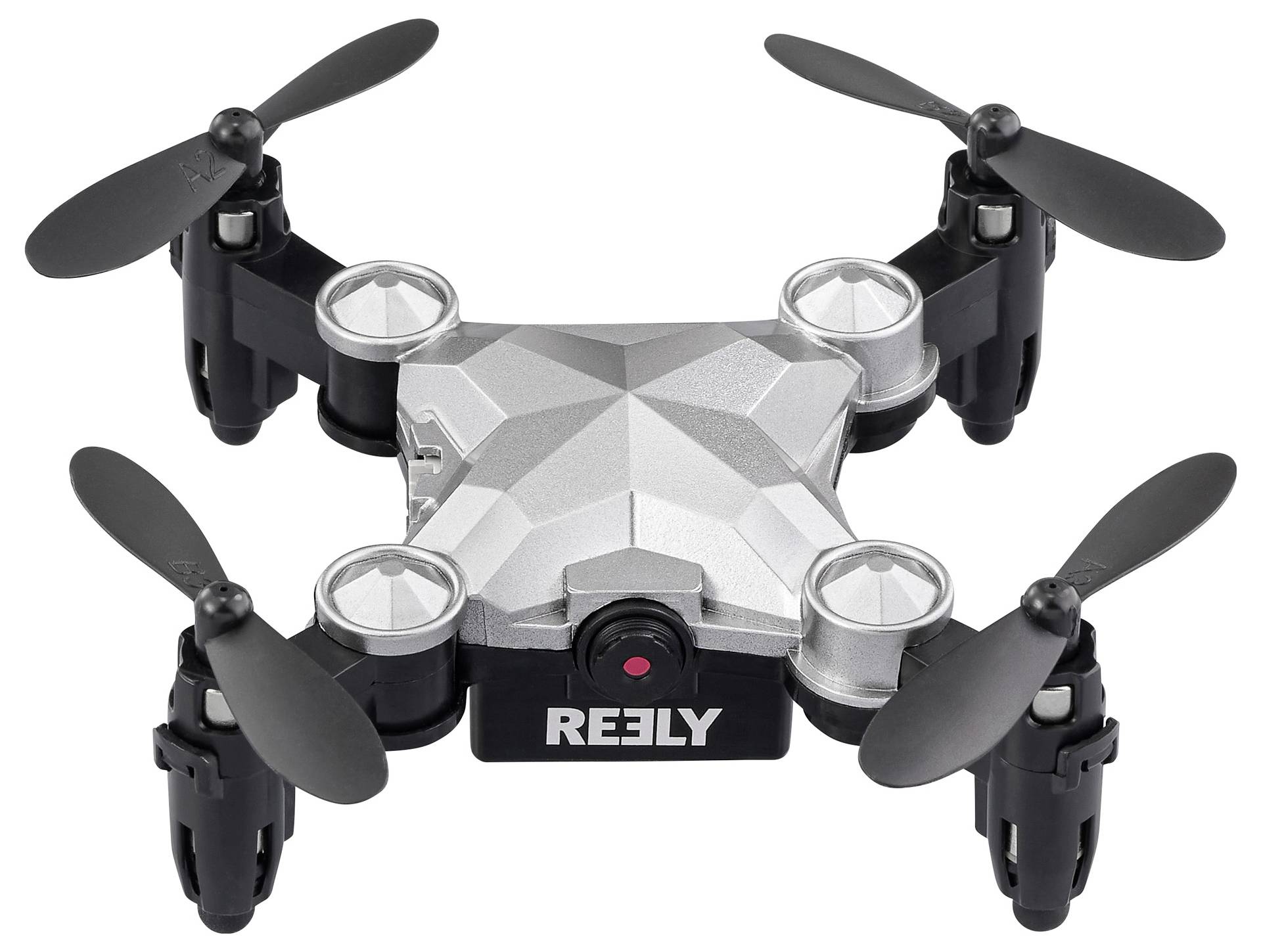 Reely Suitcase mini drone dron RtF pro začátečníky, s kamerou stříbrnočerná-1