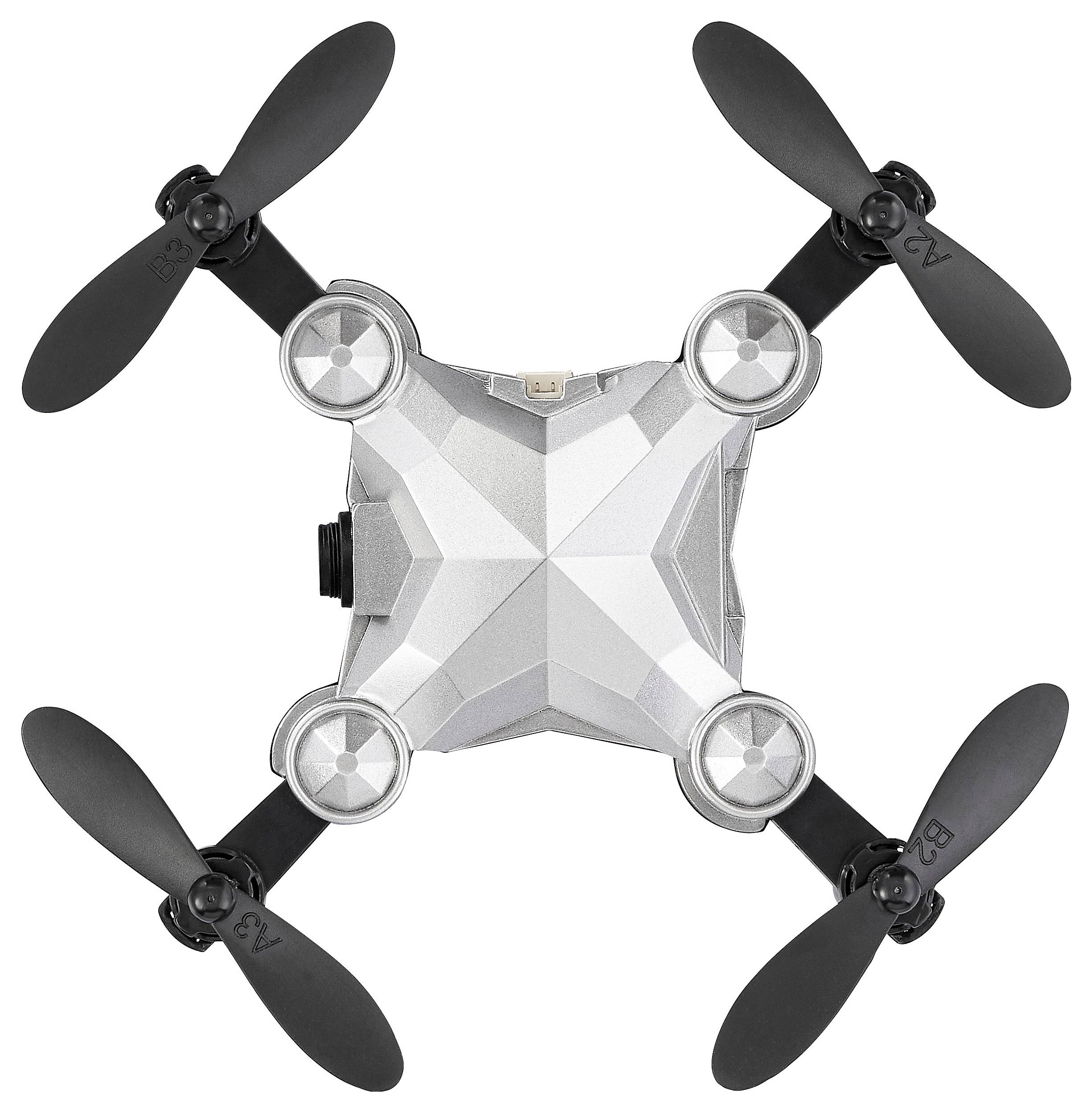 Reely Suitcase mini drone dron RtF pro začátečníky, s kamerou stříbrnočerná-2
