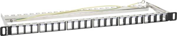 Intellinet 24-Port Patchpanel geschirmt und unbestückt 0,5 HE schwarz für Keystone-Jacks   483 mm (19") nevybavený specifikací 0.5 U černá neosazený