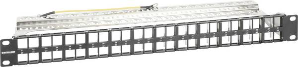 Intellinet 48-Port Patchpanel geschirmt und unbestückt 1 HE schwarz für Keystone-Jacks   483 mm (19") nevybavený specifikací 1 U černá neosazený
