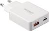 VOLTCRAFT UC-1C1A65W01 USB nabíječka 65 W 1x USB A , 1x USB-C® Rychlé nabíjení, Power Delivery 3.0 bílá GaN