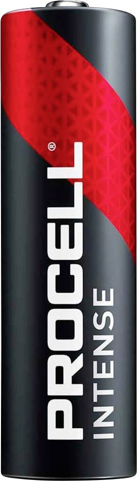 Černá baterie s červeným akcentem s nápisem 'Procell Intense'.