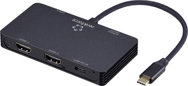 Renkforce USB-C® dokovací stanice RF-USBHA-480 Vhodné pro značky (dokovací stanice pro notebook): univerzální napájení USB-C®