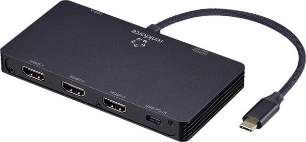 Renkforce USB-C® dokovací stanice RF-USBHA-550 Vhodné pro značky (dokovací stanice pro notebook): univerzální napájení USB-C®