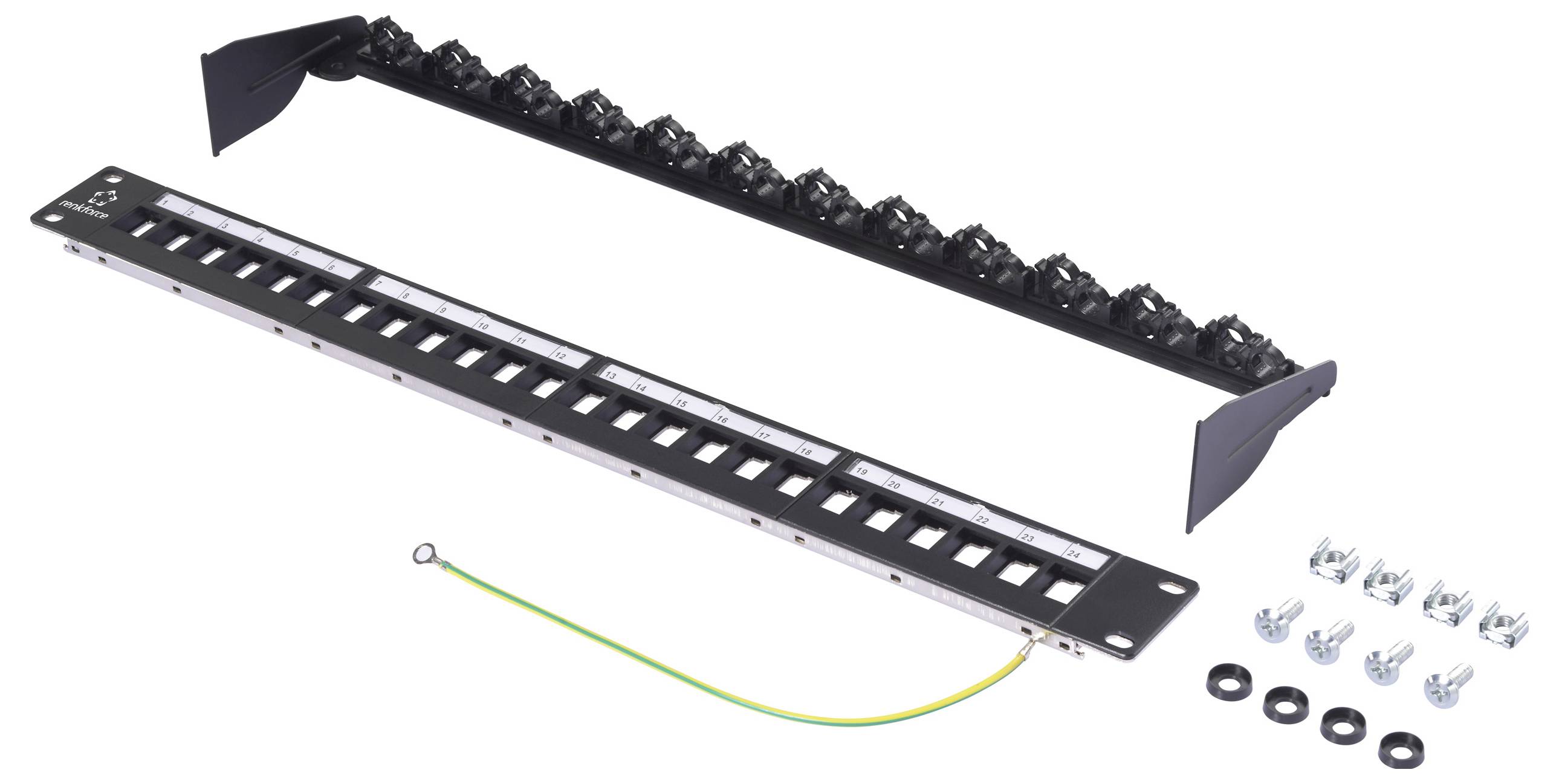 Renkforce 24 portů 483 mm (19") 1 U černá neosazený-2