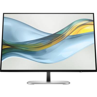 Moderní počítačový monitor s úzkým rámečkem zobrazuje barevný, vlnovitý vzor na obrazovce.