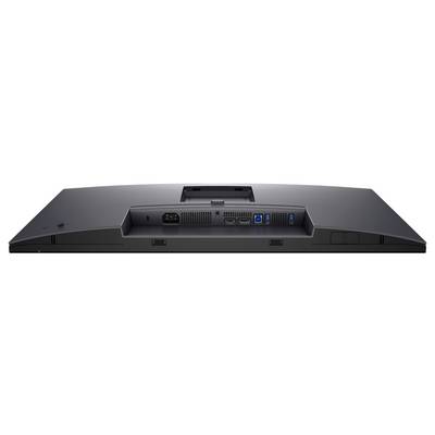 Zadní strana počítačového monitoru s různými porty, včetně napájení, HDMI, DisplayPort a USB konektorů.