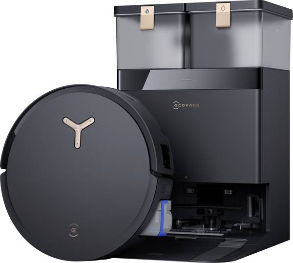 ECOVACS DEEBOT X8 PRO OMNI robot na vysávání a vytírání podlahy, černá, hlasové pokyny, s dálkovým ovládáním, kompatibilní se systémem Amazon Alexa, kompatibilní s Google Home