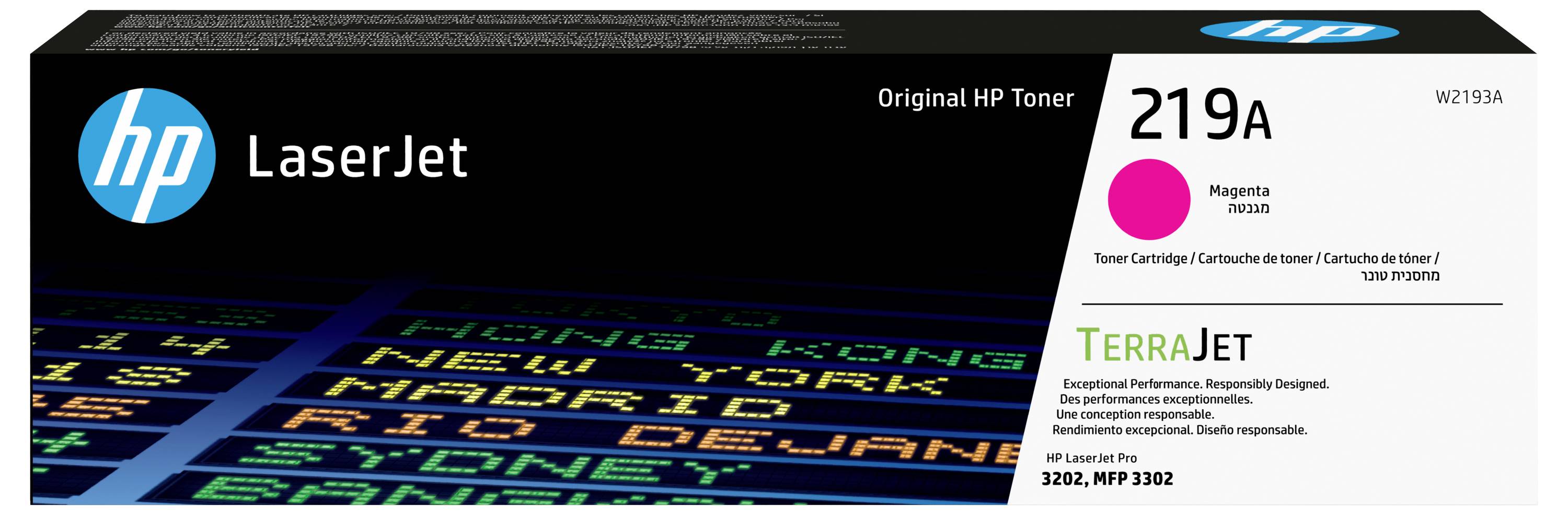 HP LaserJet Originální náplň toneru HP, 219A purpurová, TerraJet, pro tiskárny Color LaserJet Pro.