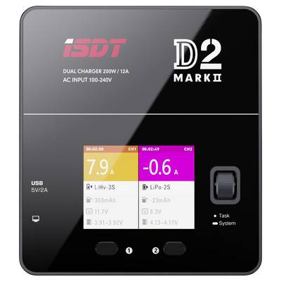 ISDT D-2 MARK2 modelářská multifunkční nabíječka, 12 A, Li-Pol, Li-Ion, LiFePO , LiHV , NiMH, NiCd, pro olověné akumulát-0