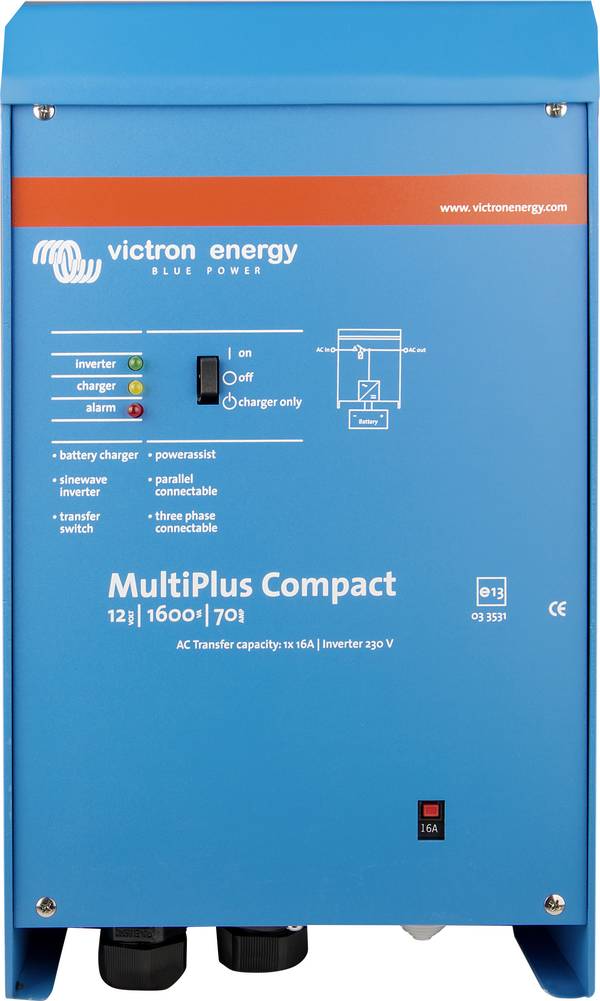 Victron Energy konvertor  EasyPlus C 12/1600/70-16, 1600 W, 12 V -> 230 V/AC, USV funkce