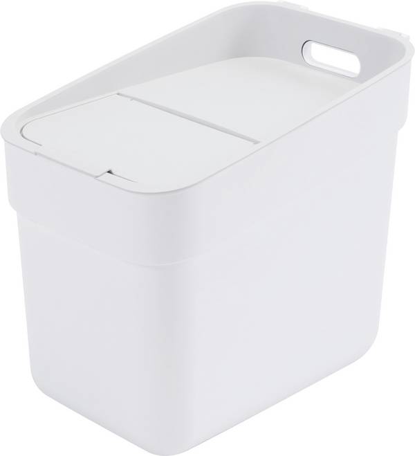 Curver 252105 252105 odpadkový koš, recyklovaný plast, bílá, s držákem na stěnu, 1 ks