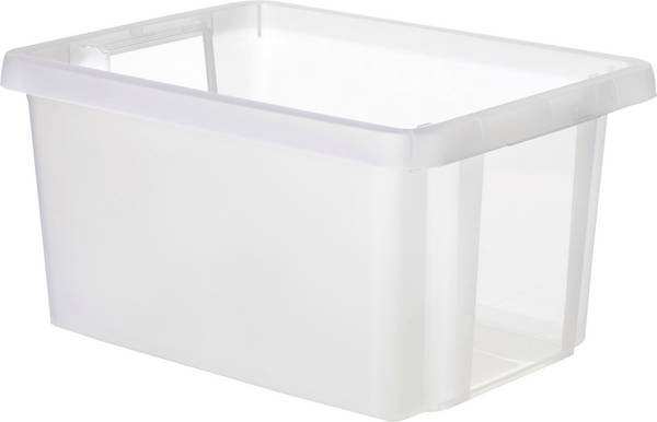 Curver 225353 Úložný box, ESSENTIALS Drehstapelbox 16L, transparent, stohovatelné, transparentní, 1 ks