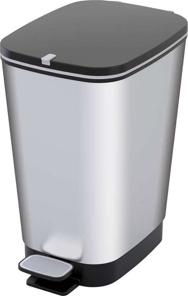 Curver CHIC BIN STYLE Abfallbehälter M [25L], silber 272236 odpadkový koš, plast, stříbrná, 1 ks