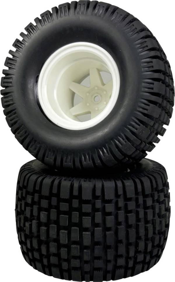 Absima 1:10 monster truck kompletní kola Blokový profil  bílá 2 ks