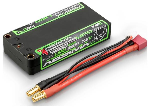 Absima 4150020 akupack Li-Pol (modelářství), 7.6 V, 4200 mAh, články 2, 140 C, Hardcase, 5 mm, T zástrčka