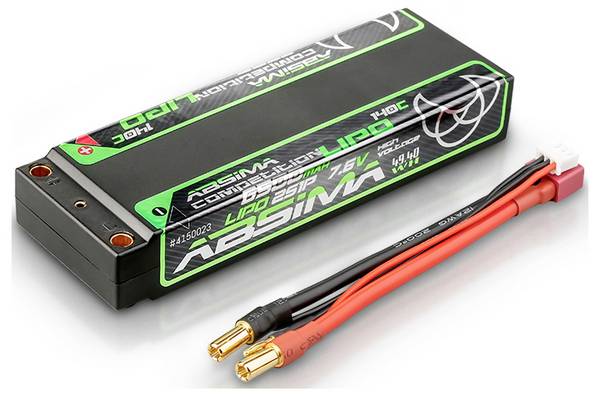 Absima 4150023 akupack Li-Pol (modelářství), 7.6 V, 6500 mAh, články 2, 140 C, Hardcase, 5 mm, T zástrčka