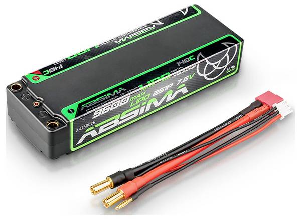 Absima 4150026 akupack Li-Pol (modelářství), 7.6 V, 9600 mAh, články 2, 140 C, Hardcase, 5 mm, T zástrčka
