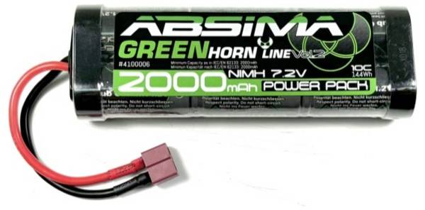 Absima 4100006 akupack NiMH (modelářství), 7.2 V, 2000 mAh, články 6, Softcase, T zástrčka