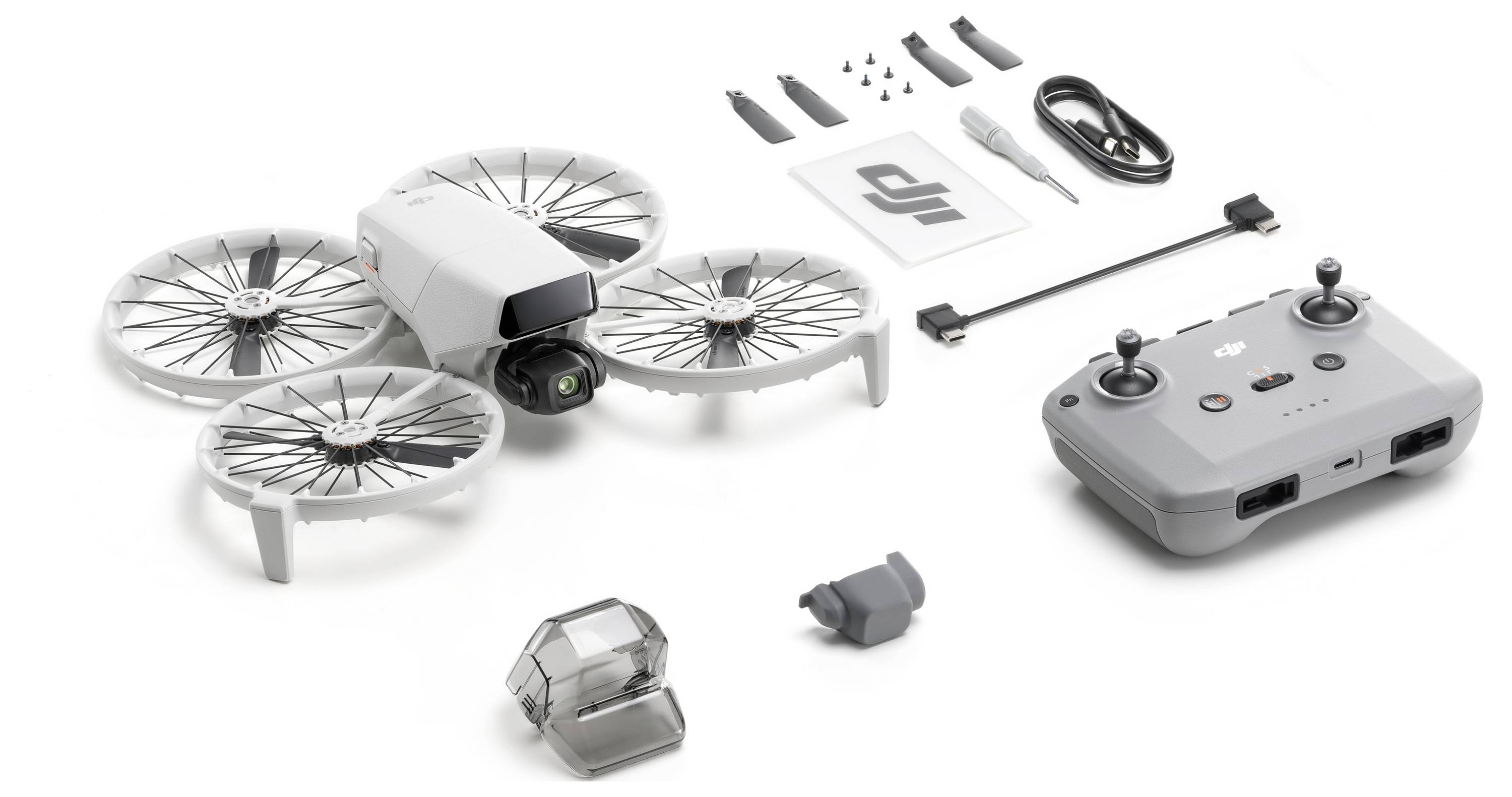 DJI Flip (DJI RC-N3) dron 100% RtR s kamerou černá, bílá-3