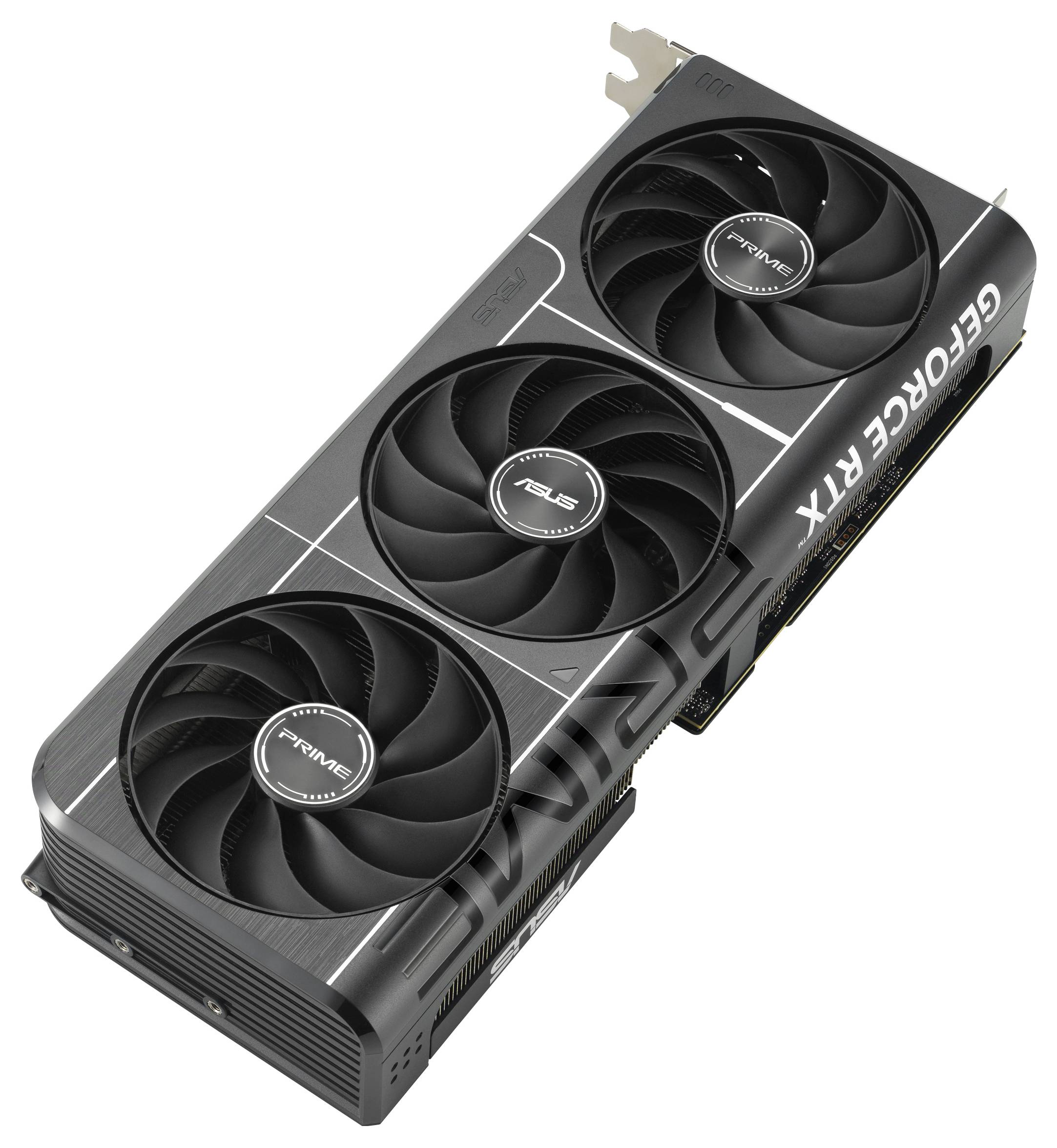 Třífázový chladič grafické karty s černými ventilátory a označením GeForce RTX, vhodný pro výkonné počítače.