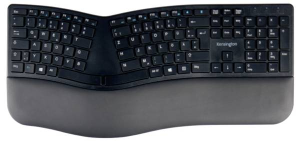 Kensington Pro Fit® Ergo-Tastatur  klávesnice německá, QWERTZ černá
