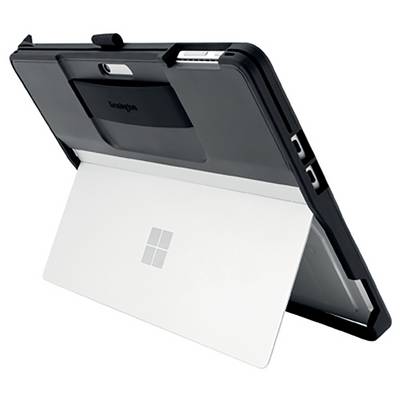 Ochranný kryt na tablet, robustně konstruovaný, s integrovaným stojánkem, který umožňuje umístit tablet vzadu ve vzpřímené poloze.