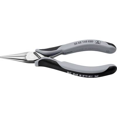 Obrázek zobrazuje šedé a černé ploché kleště Knipex s nápisem 'Made in Germany', vhodné pro přesnéuchopení.