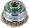 Rhodius RHODIUS ETBW, 9 ks hrnkového kartáče 60 x 21 x M14, zvlněný, Topline, pro nerezovou ocel, ocel, NEŽELEZNÉ kovy ETBW 353089 9 ks