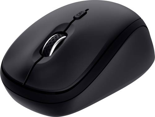 Trust YVI+ MULTI-DEVICE WIRELESS MOUSE BLACK optická myš, přenos bezdrátový, Bluetooth®, USB, 3 tlačítko, 1600 dpi, černá