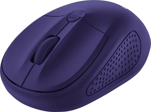 Trust PRIMO WIRELESS MOUSE MATT BLUE optická myš, přenos bezdrátový, 4 tlačítko, 1600 dpi, vícebarevná