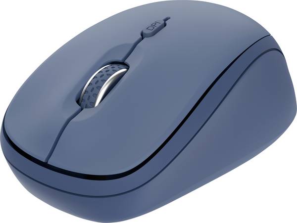 Trust YVI+ MULTI-DEVICE WIRELESS MOUSE BLUE  myš, přenos bezdrátový, Bluetooth®, USB, modrá