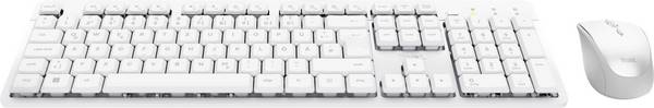 Trust ODY II WL KEYBOARD & MOUSE bezdrátový, USB sada klávesnice a myše s číselnou klávesnicí německá, QWERTZ bílá